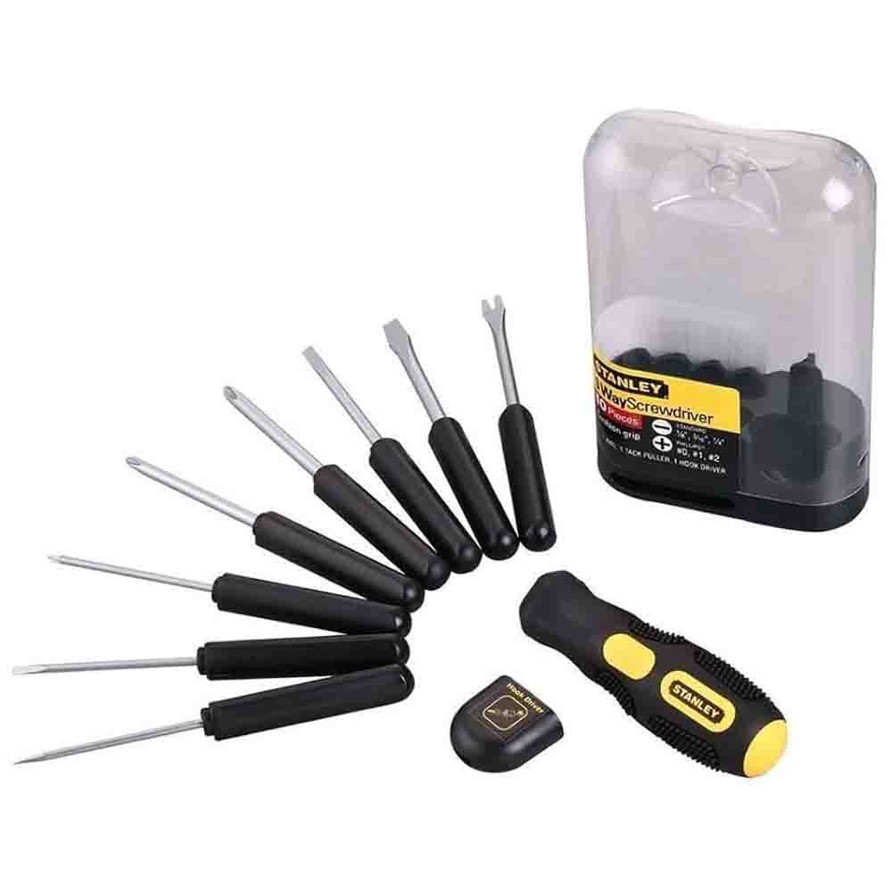 STANLEY® 9-Way Screwdriver Set - Multifunctional Soft Grip