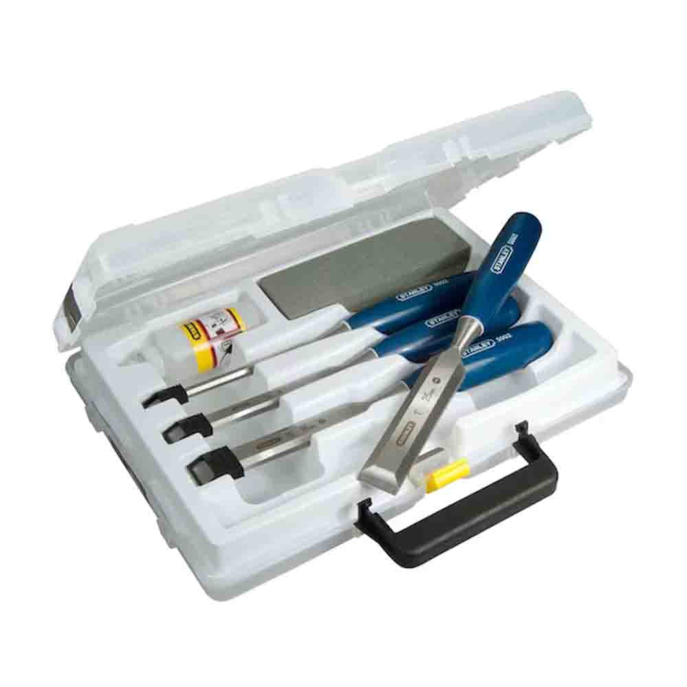 STANLEY® Wood Chisels Set (5002 Series) - 4Pc Blue Handle