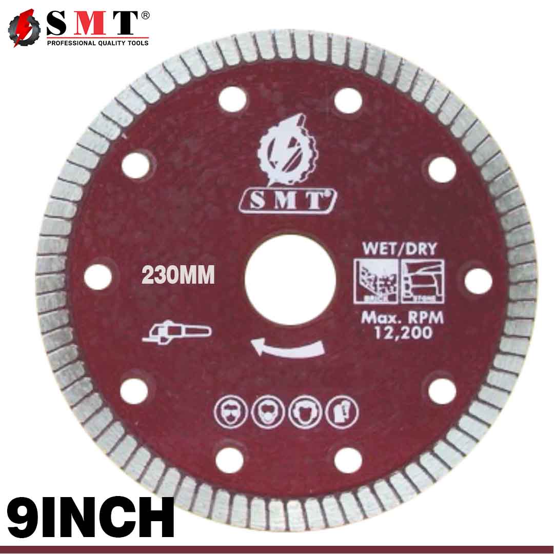 SMT 9 Inch (230mm) Heavy-Duty Thin Turbo Diamond Tile & Marble Cutting Disc Price in Pakistan
