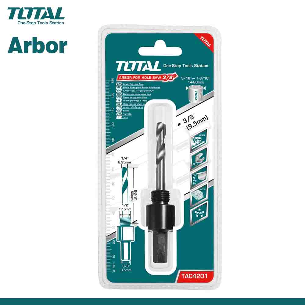 TOTAL Arbor for Hole Saw