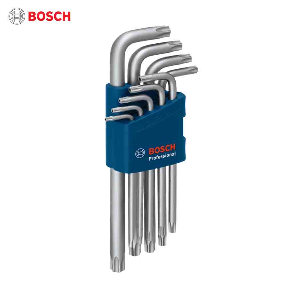 Bosch professional hex key set on a white background