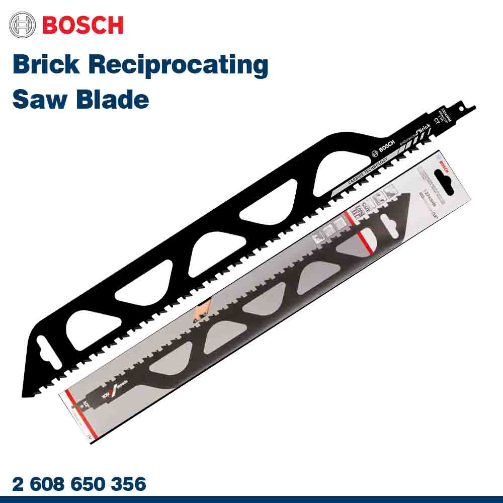 Bosch brick reciprocating saw blade on a white background
