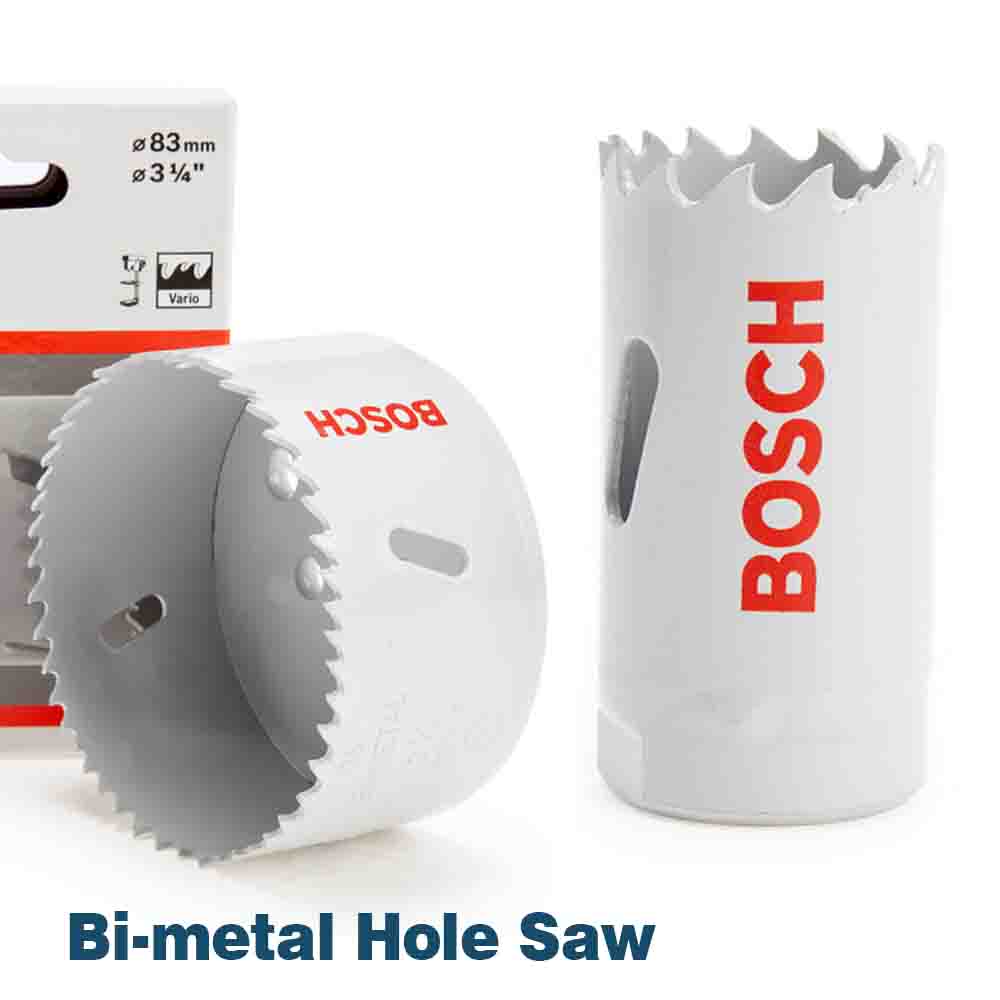 Bosch bi-metal hole saw on a white background