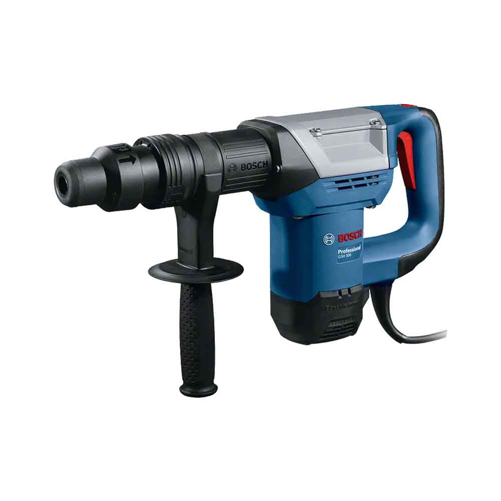 Bosch GSH 500 Demolition Hammer with SDS Max 1100W, predominantly blue and black in color with a gray handle.