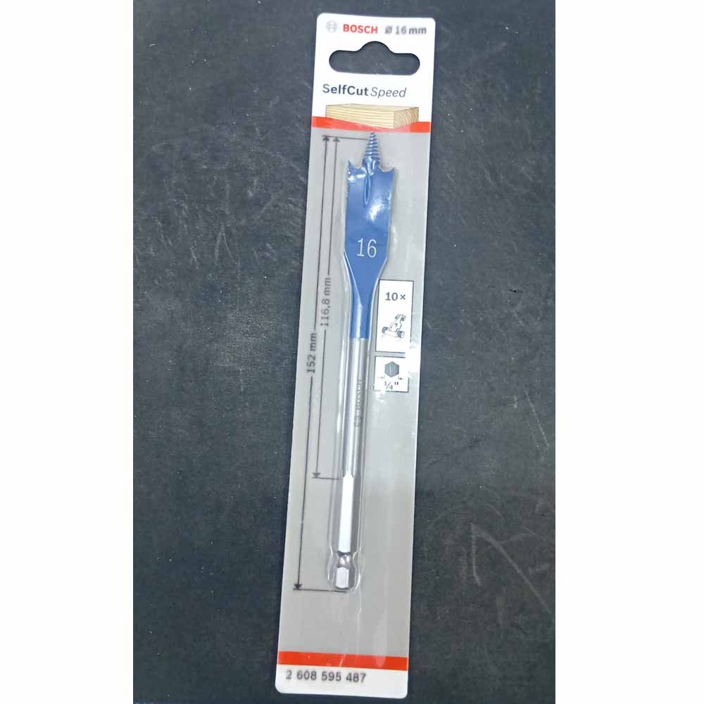 Bosch 16MM Self-Cut Speed Spade Bit for Wood | Professional Drill Bit Pakistan