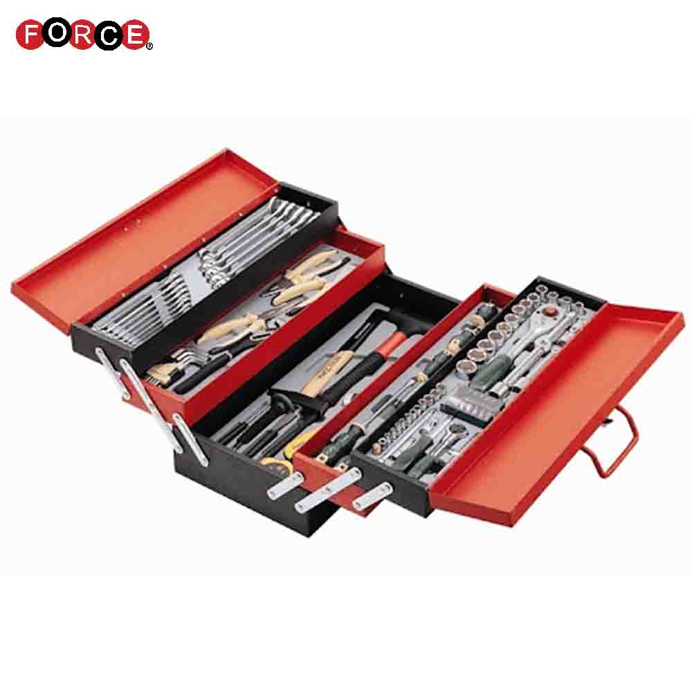 Force 5-Tier Tools Box 124Pcs - Professional Mechanic Tool Set