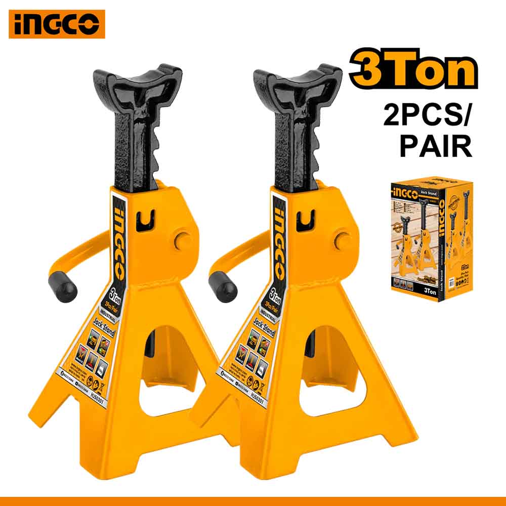 Car Jack Stands Pair for Garage & Workshop Use