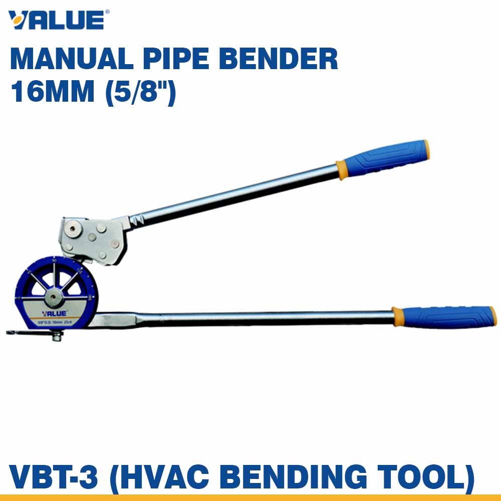 VALUE Manual Copper Pipe Bender VBT-3 16MM (5/8") | Heavy-Duty HVAC Hand Tool