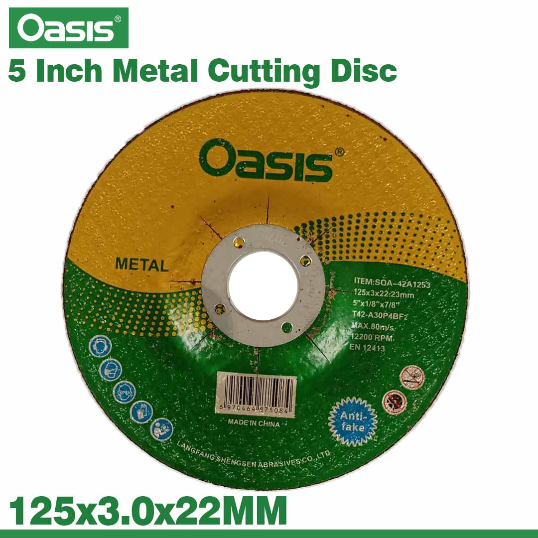 5 Inch Metal Cutting Disc 125x3.0x22.23MM| Heavy Duty Steel Cutting Disc