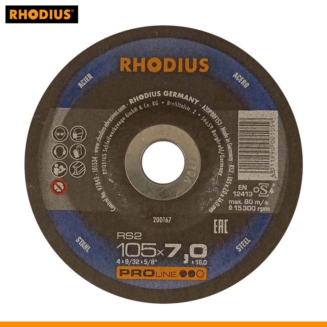 Rhodius Proline 4 Inch Metal Grinding Disc 105x7.0x16MM pakistan