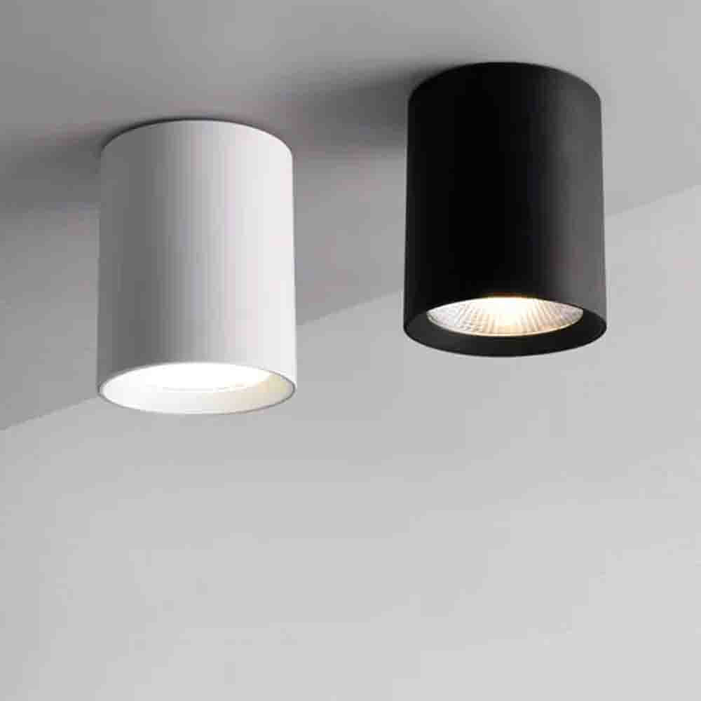 SE Surface Mounted Cylinder Downlight – Black & White LED Lights