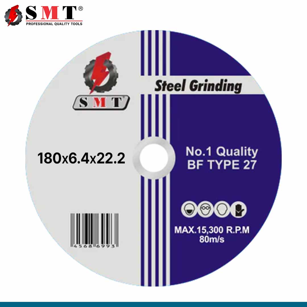 SMT Steel Grinding Disc 7 Inch 180x6.4x22.2mm Industrial Metal Grinding Wheel Pakistan