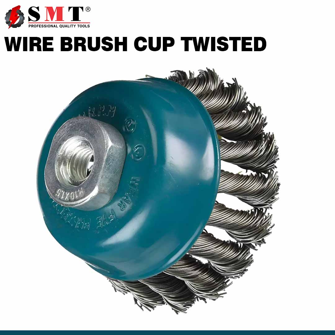 Twisted Wire Cup Brush - Heavy Duty Rust Removal Brush