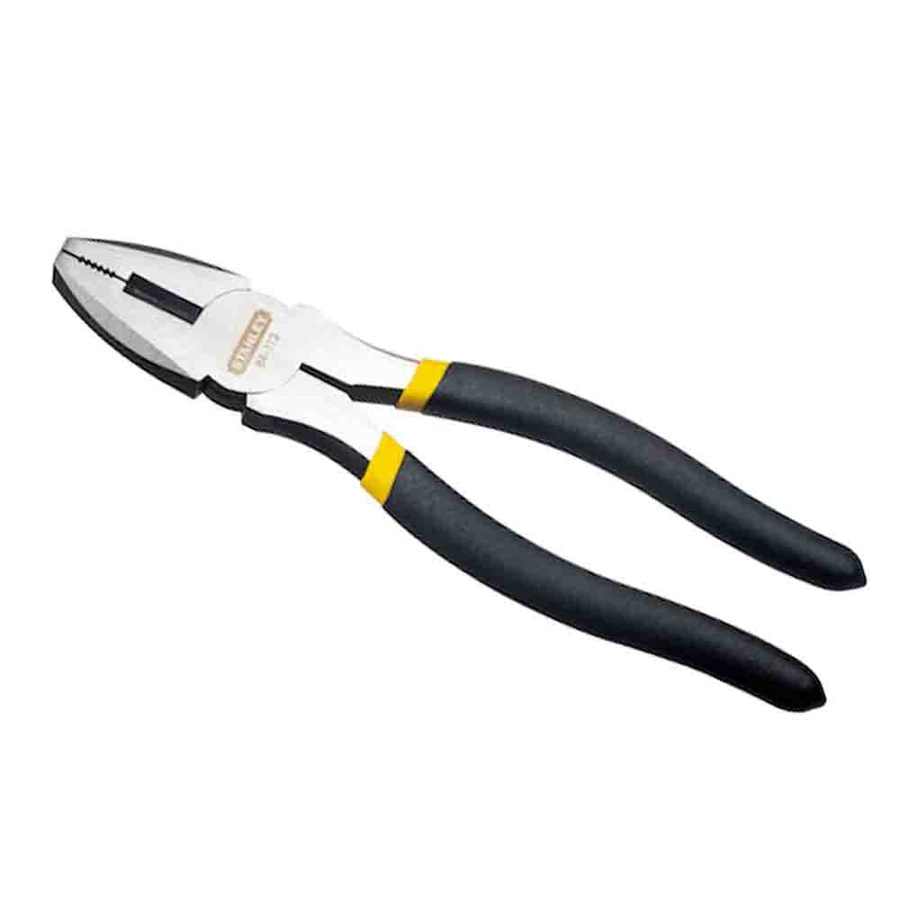 Stanley Basic Linesman Plier 8 inch with black and yellow handles.