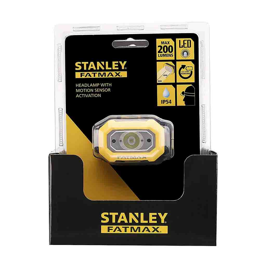 STANLEY FATMAX Head Torch 200 Lumens with Motion Sensor