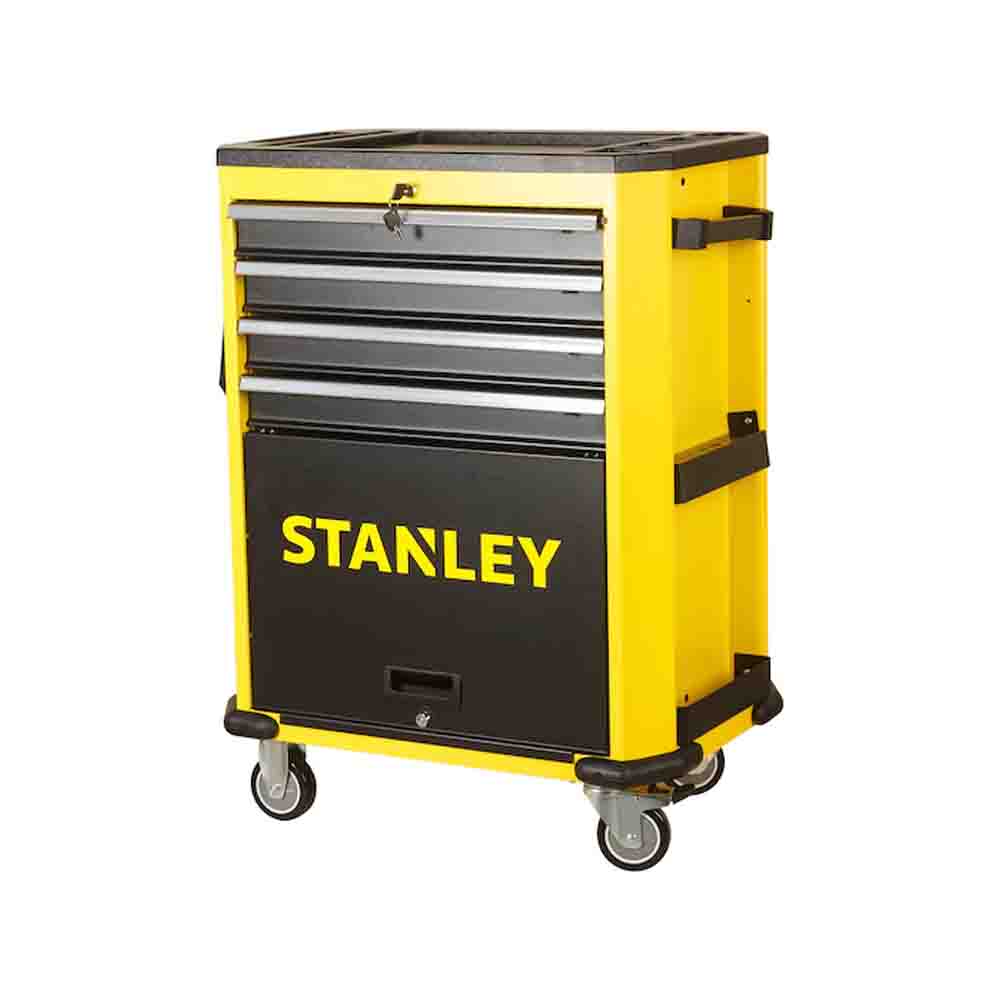 STANLEY® 4-Drawer Roller Cabinet - Lockable Wheels & Ball-Bearing Slides