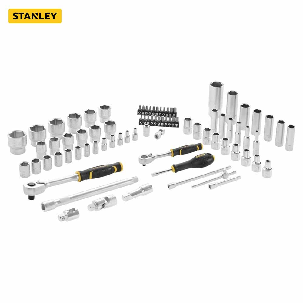 STANLEY® 81 Pcs 120T Ratchet & Sockets Set with 1/4″ & 1/2″ Drives