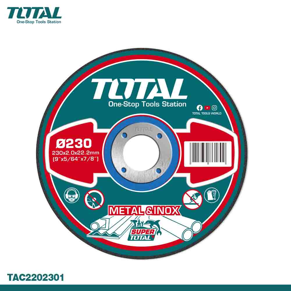 TOTAL Abrasive Metal Cutting Disc (1.6-2.0MM) Thickness