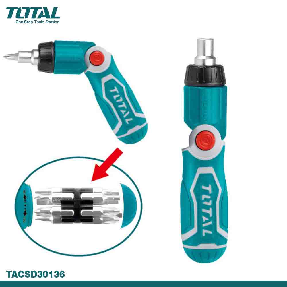 TOTAL Ergonomic 13-in-1 Ratchet Screwdriver Kit