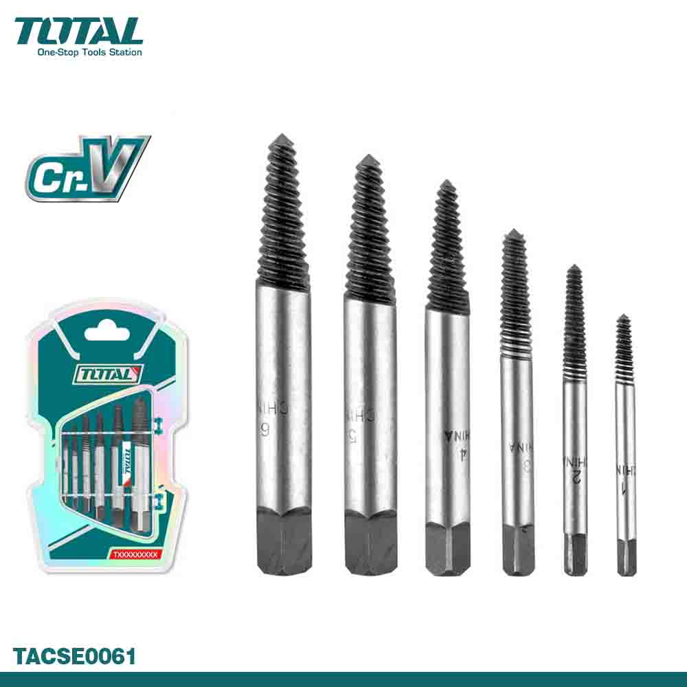 TOTAL 6PCS Screw Extractor Set