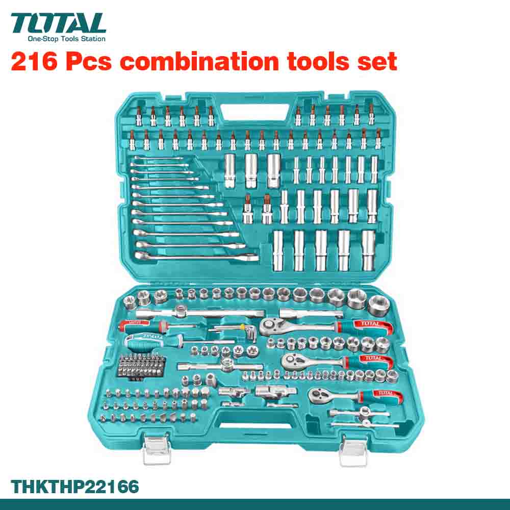 TOTAL 216PCS Combination Tools Set