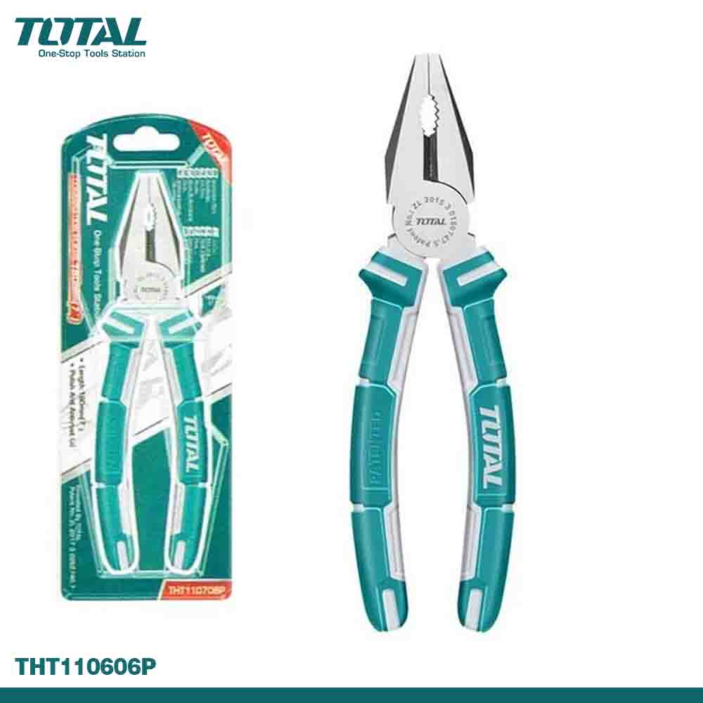 TOTAL Combination Pliers - Two Color Handle