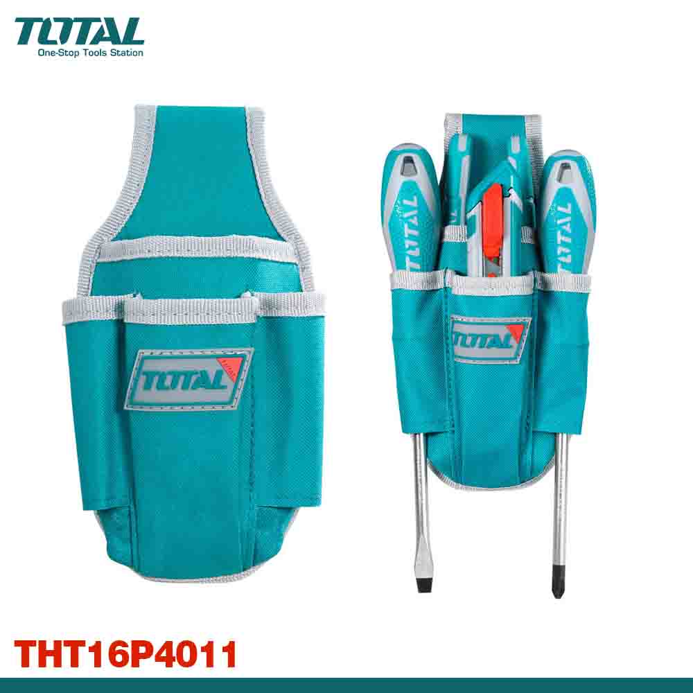 TOTAL Portable Tool Pouch with 4 Pockets