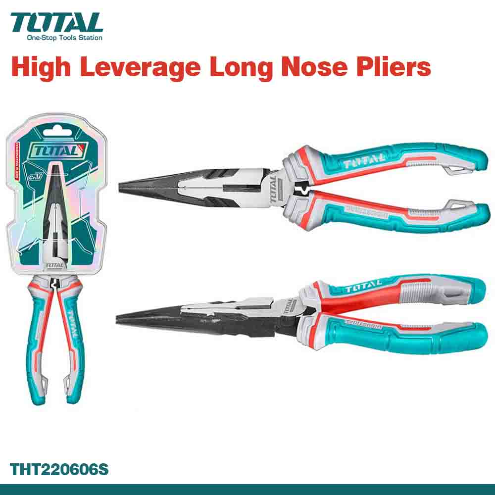 TOTAL High Leverage Long Nose Plier 200MM