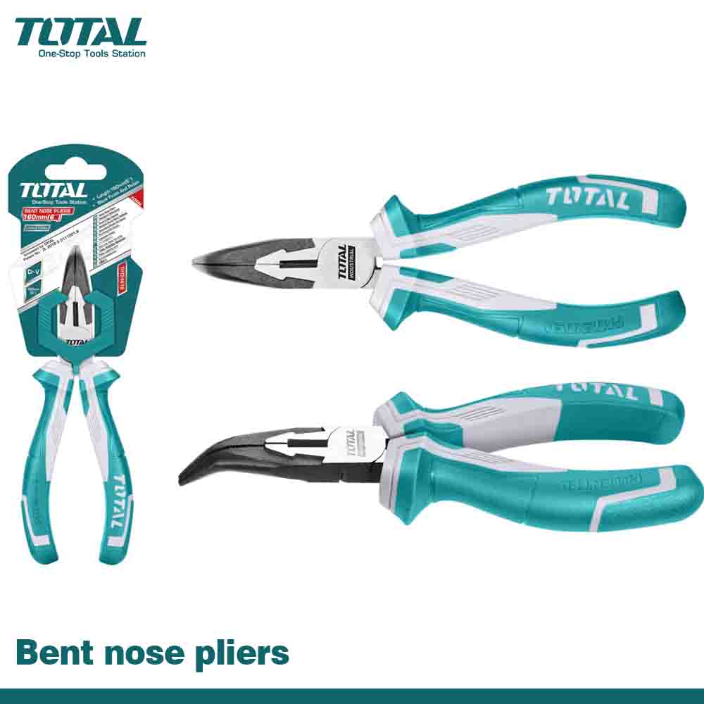 TOTAL Bent Nose Long Plier - 160MM