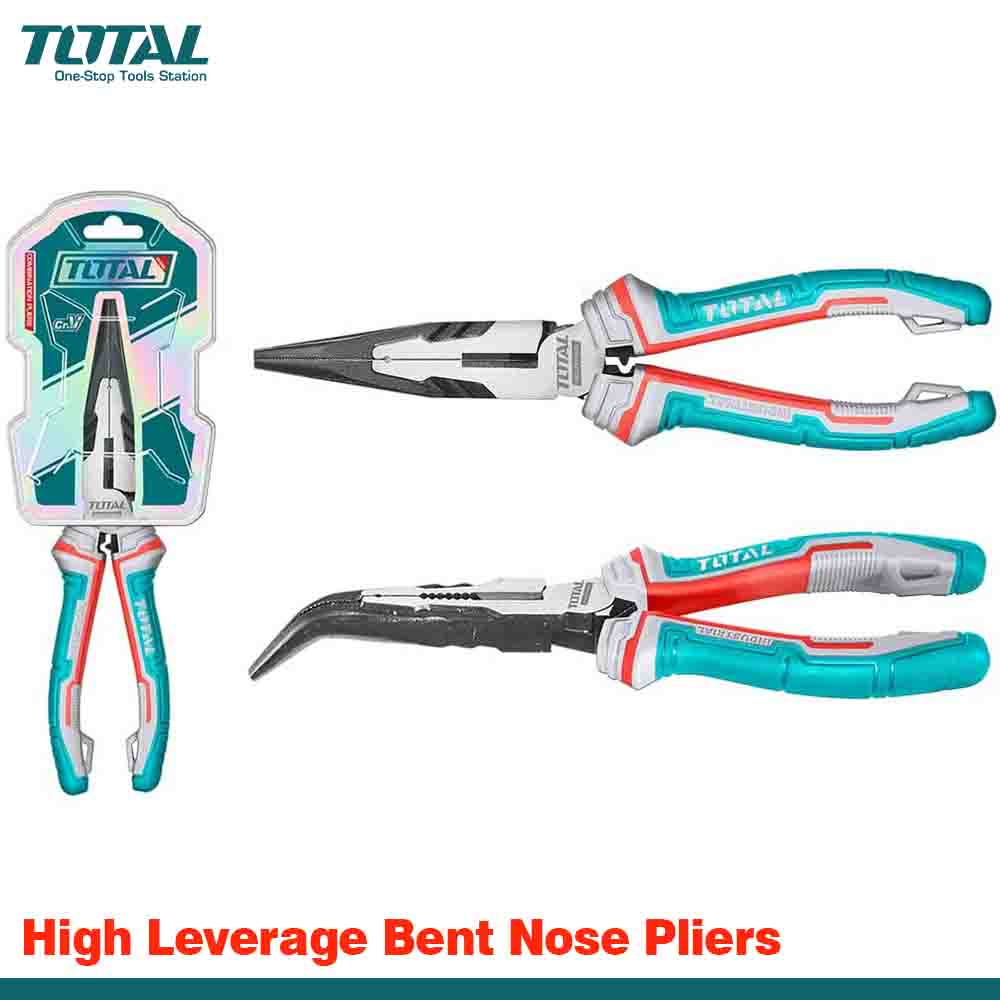 TOTAL High Leverage Bent Nose Plier 160MM