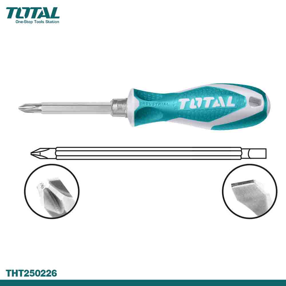 TOTAL Multi-Purpose 2-in-1 Screwdriver