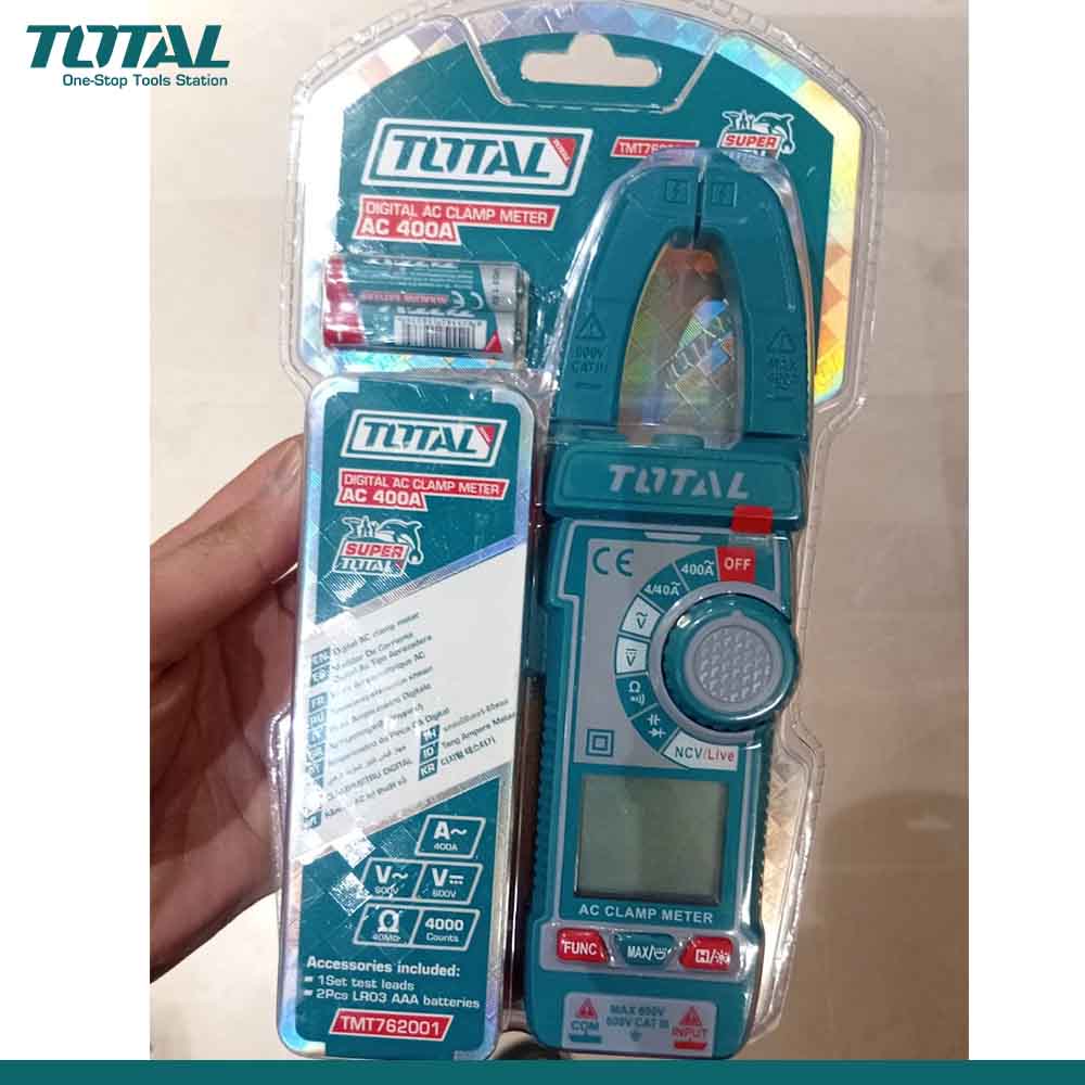 TOTAL Digital AC Clamp Meter 400A – Electrical Testing Tool