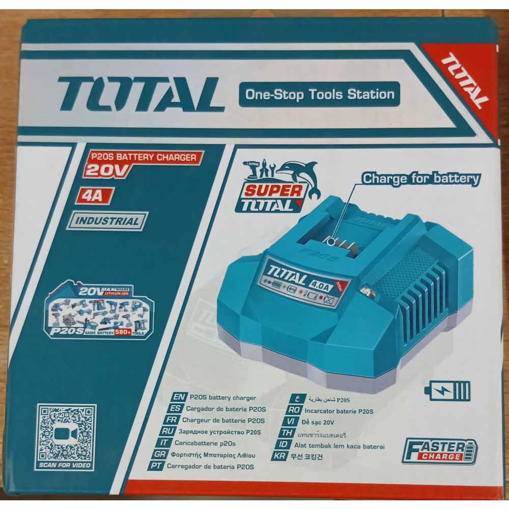 TOTAL TFCLI20411 P20S 20V 4A Fast Battery Charger