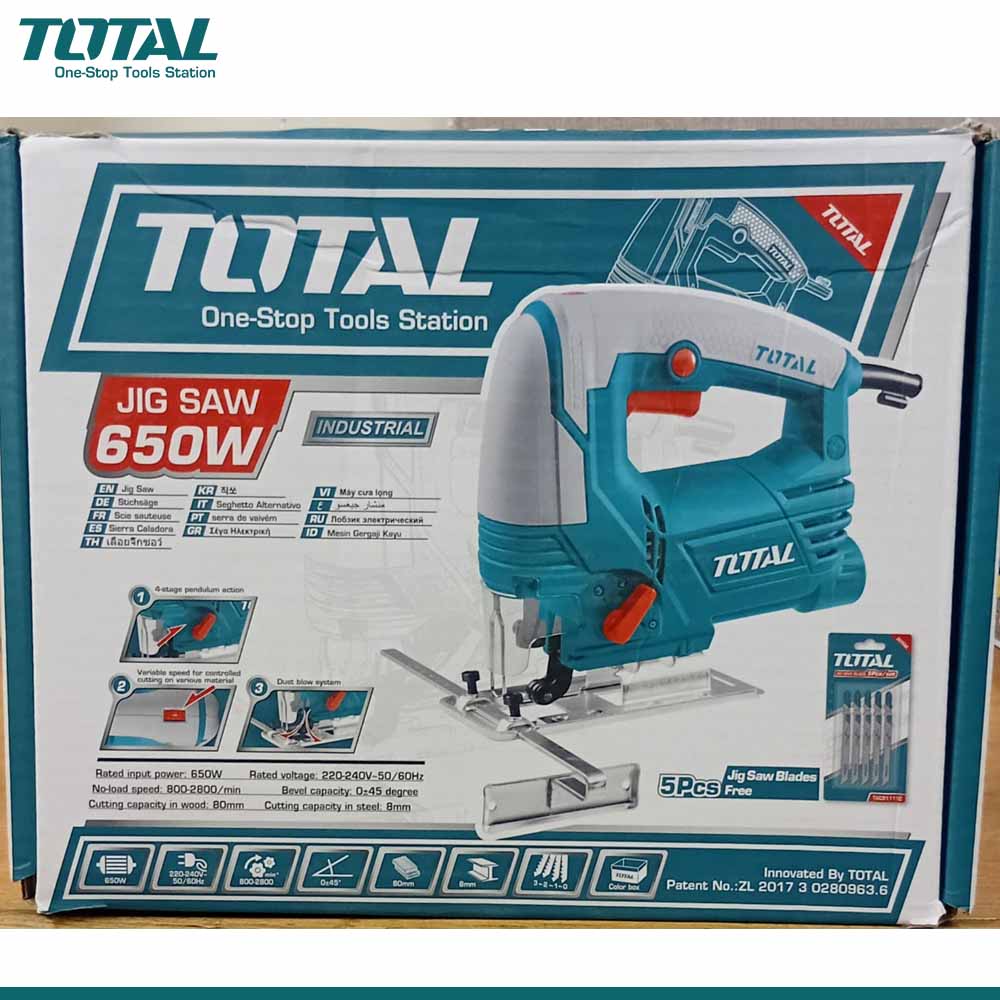 TOTAL 650W Variable Speed Jig Saw TS206806 | Electric Wood Cutting Machine Pakistan