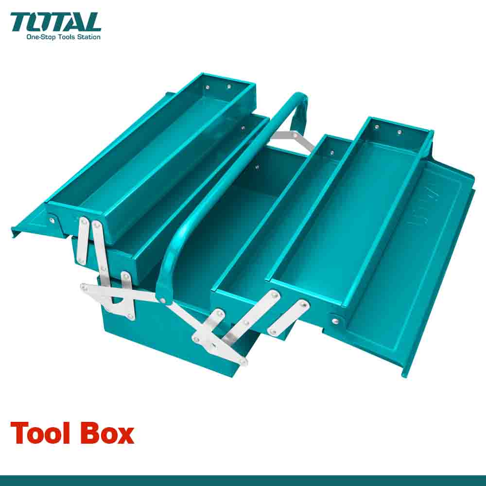 TOTAL Expandable 3 Layers Metal Tool Box