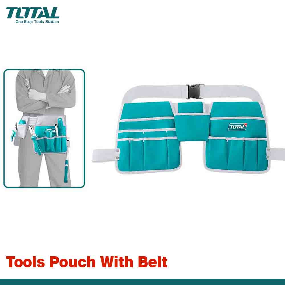 TOTAL Professional Tool Organizer with 14 Pockets & Secure Fit