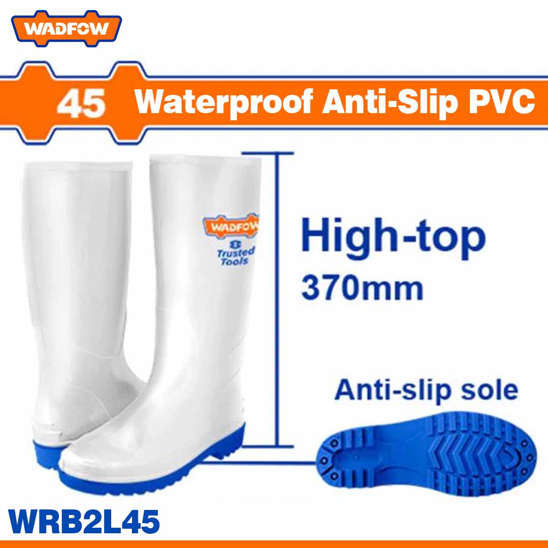 Wadfow Industrial PVC Rain Boots Waterproof Anti-Skid Gumboots