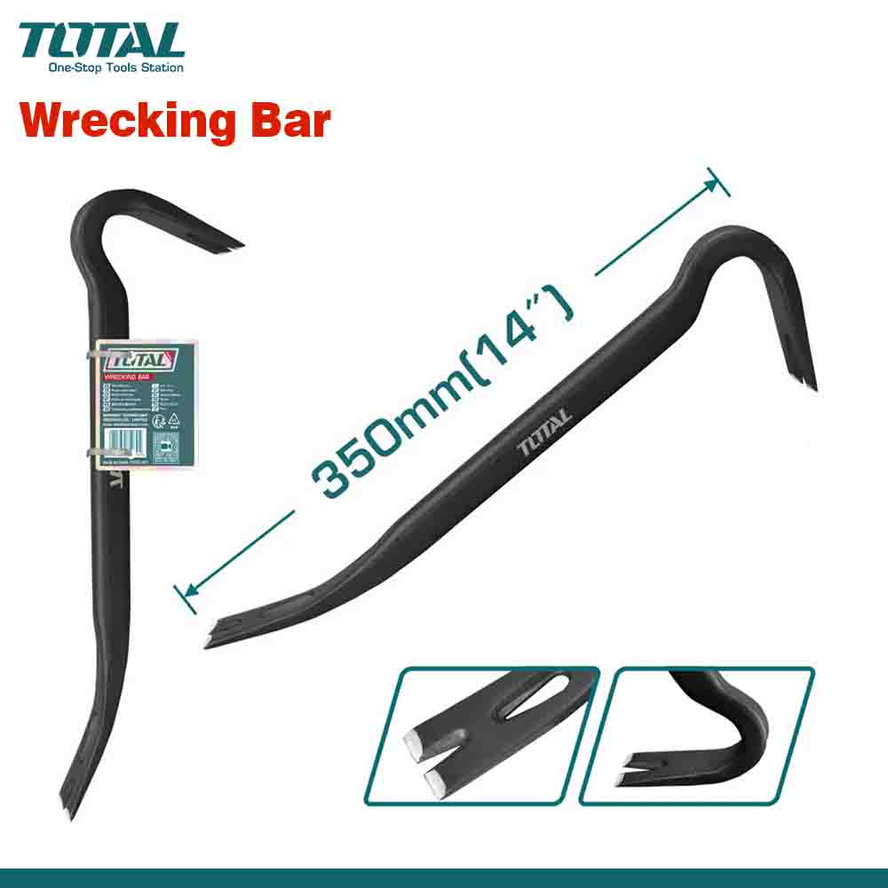 TOTAL Heavy-Duty Oval Shank Wrecking Bar