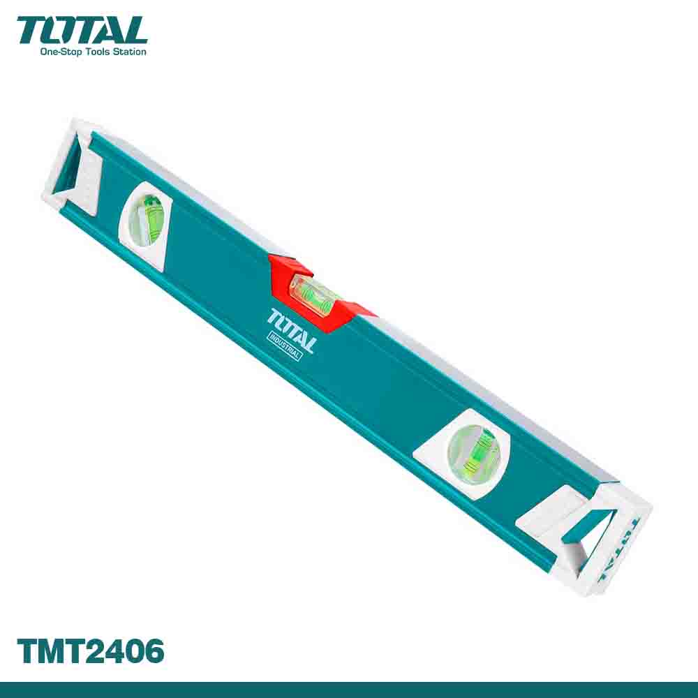 A double-sided professional spirit level with a green body, white vials, and red detailing. The level is 40cm in length and includes a milling feature.