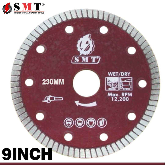 SMT 9 Inch (230mm) Heavy-Duty Thin Turbo Diamond Tile & Marble Cutting Disc Price in Pakistan