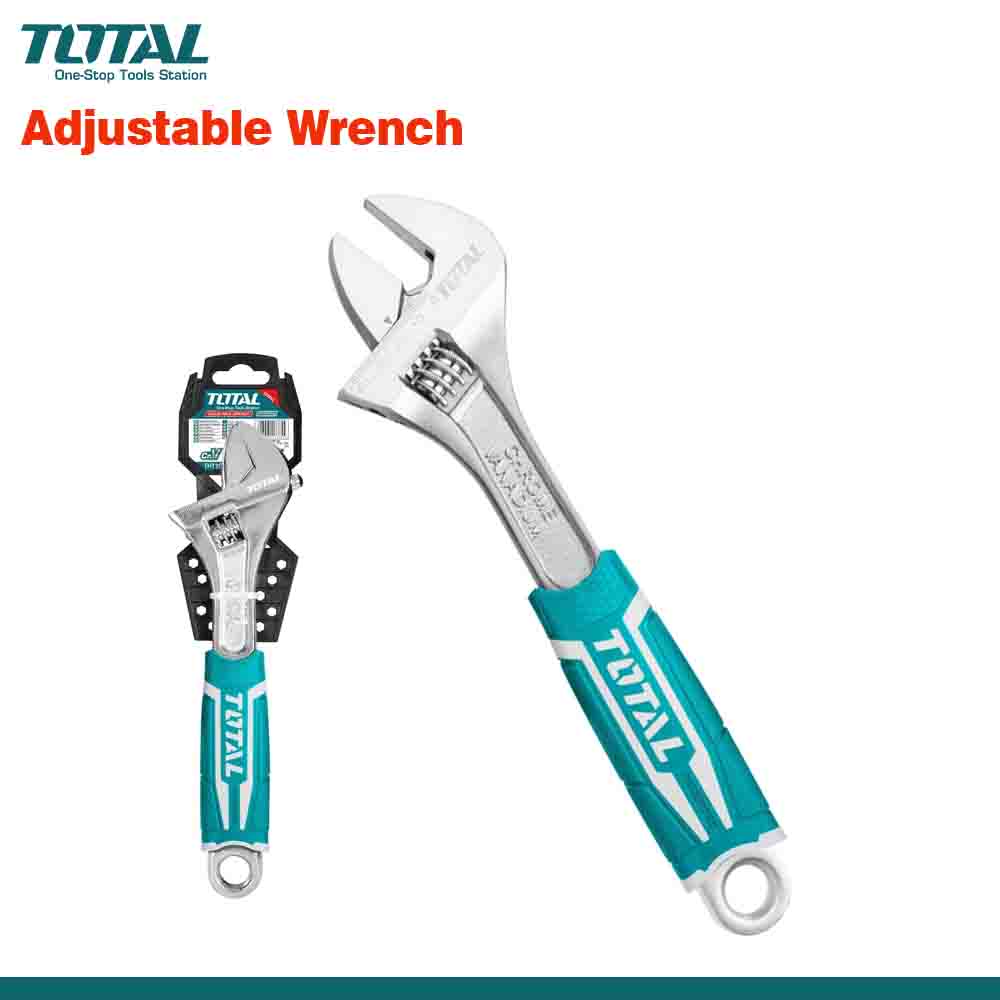 TOTAL Industrial-Grade Adjustable Wrench – Strong Grip & Versatile ...