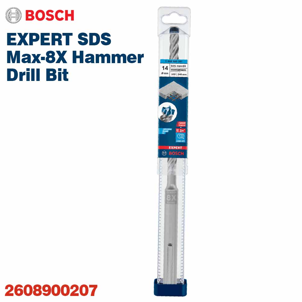 Bosch EXPERT SDS Max-8X Hammer Drill Bit 14mm x 200mm x 340mm Carbide Technology Price in Pakistan
