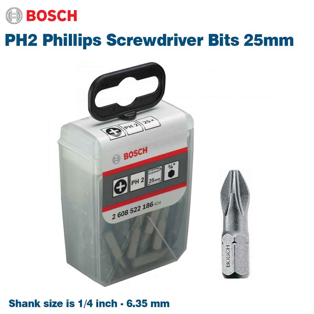 Screwdriver Bits 25mm | 1/4″ Hex | Original Bosch