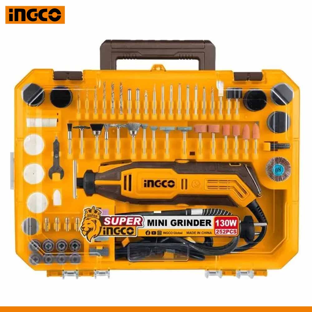 INGCO Mini Grinder Rotary Tool 130W 251 Pcs Accessories MG133281