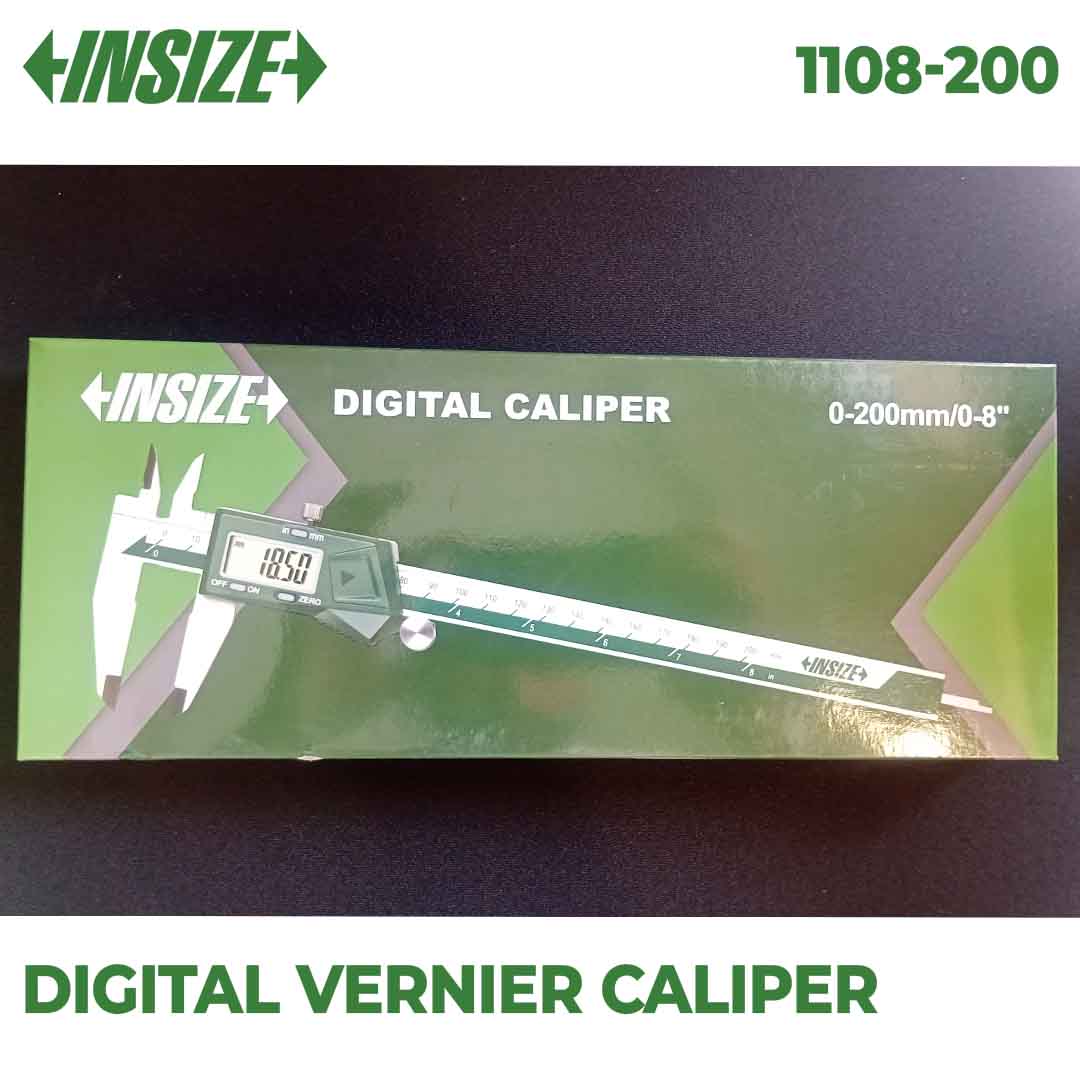 Digital Vernier Caliper 0-200mm (0-8") – ±0.03mm Accuracy