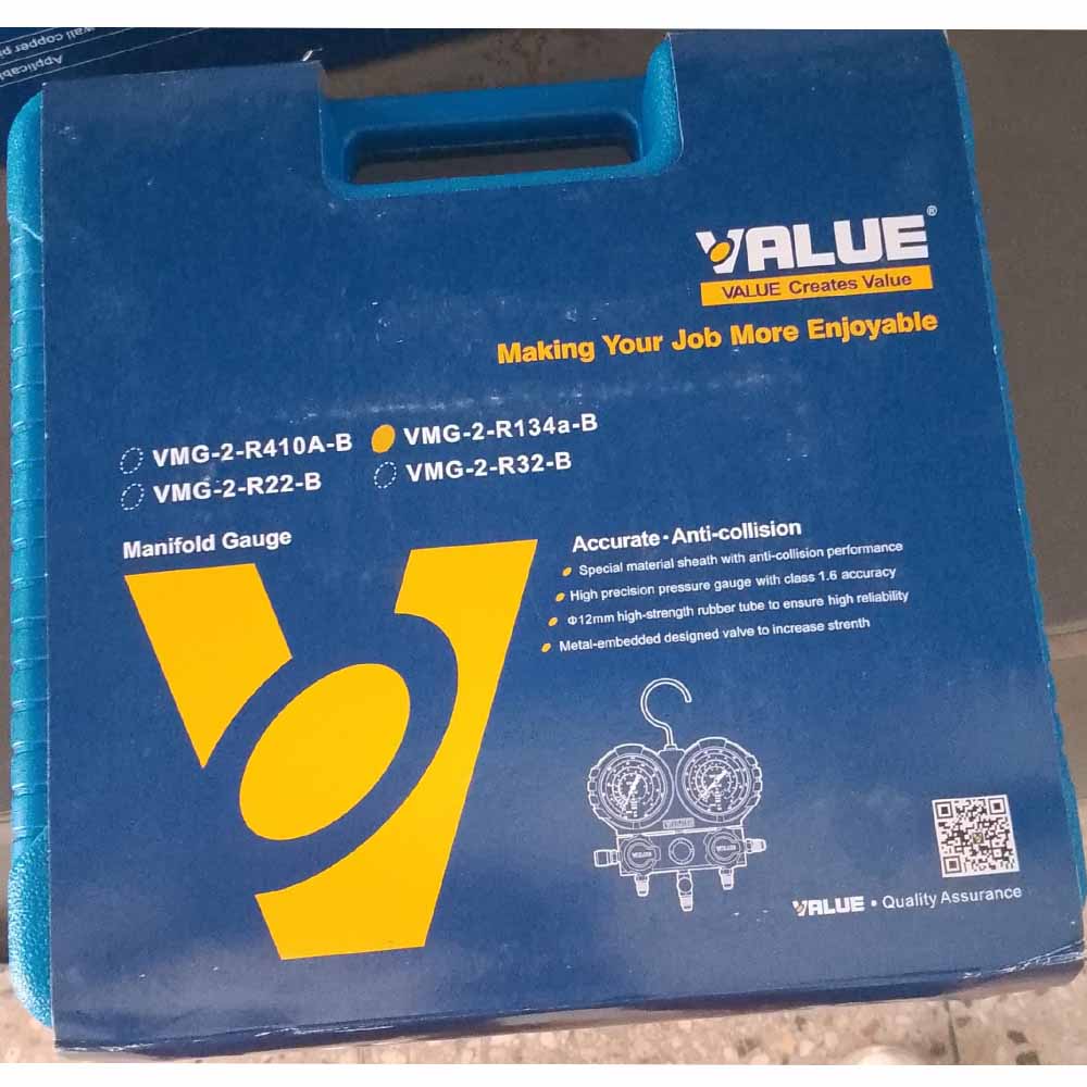 VALUE VMG-2-R134a-B Manifold Gauge Set – Professional A/C Diagnostic Tool