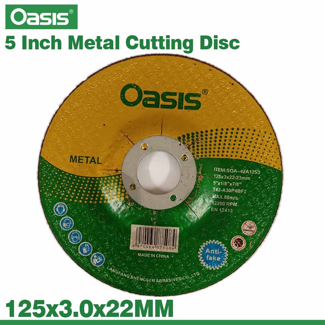 5 Inch Metal Cutting Disc 125x3.0x22.23MM| Heavy Duty Steel Cutting Disc