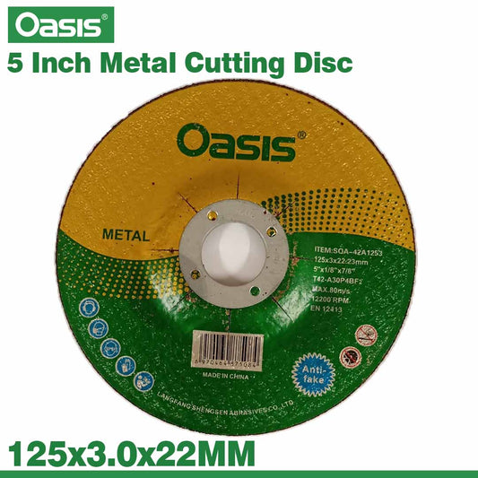 5 Inch Metal Cutting Disc 125x3.0x22.23MM| Heavy Duty Steel Cutting Disc