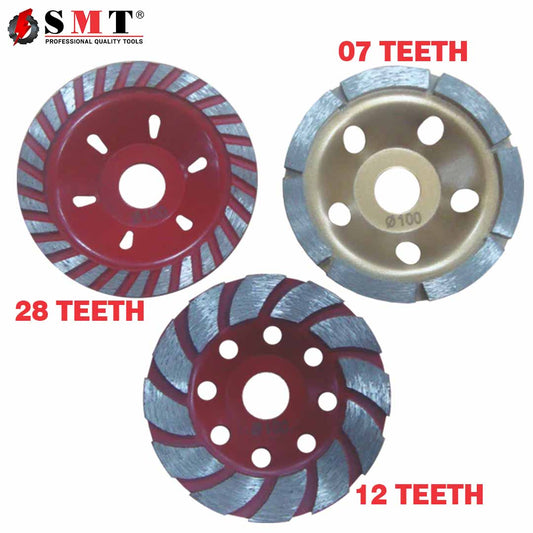 Diamond Cup Wheel (7T, 12T & 28T) Price in Pakistan | Concrete, Stone & Marble Grinding Disc