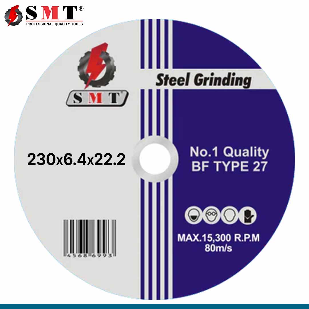 SMT Steel Grinding Disc 9 Inch 230x6.4x22.2mm Heavy Duty Industrial Grinding Wheel Pakistan
